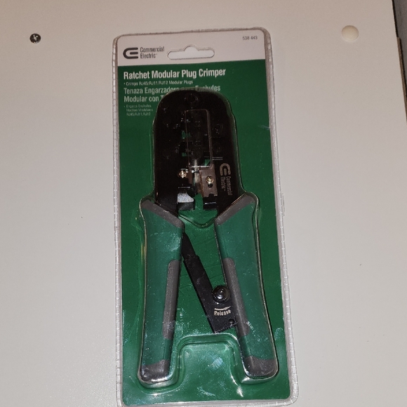 Green Ratchet Modular Plug Crimper - Picture 1 of 5